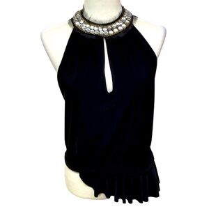 Unyx Rhinestone Neck Open Sides & Back Halter Top